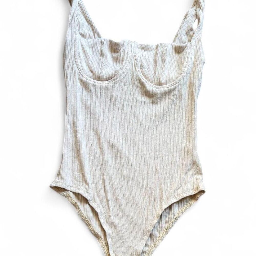 Princess-polly Women's Tan and Cream Bodysuit